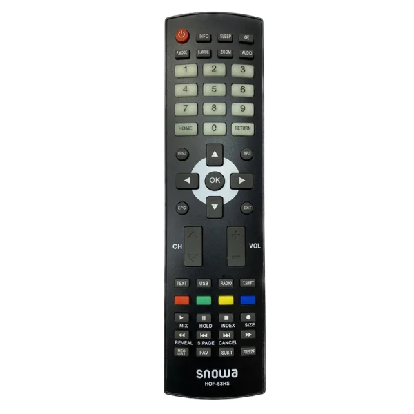 ریموت کنترل تلویزیون اسنوا مدل 53HS + باتری رایگان