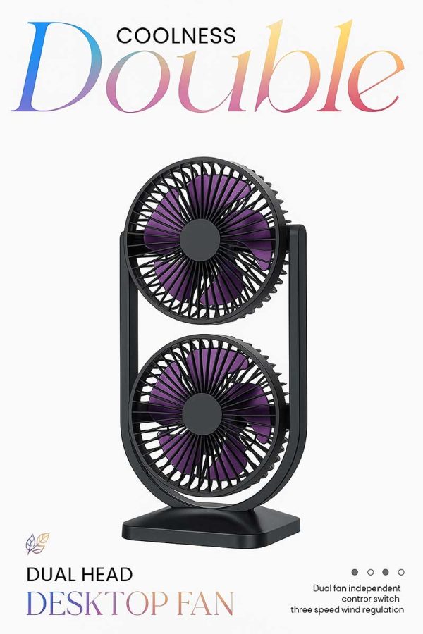 پنکه رومیزی دو سر (Dual Head Desktop Fan)