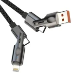 کابل تبدیل USB-A / USB-C به USB-C /لایتنینگ تسکو مدل TCPD 711 طول 1.2 متر
