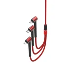 کابل تبدیل USB به MicroUSB/Lightning/USB-C تسکو مدل TC A100 طول 1.2 متر
